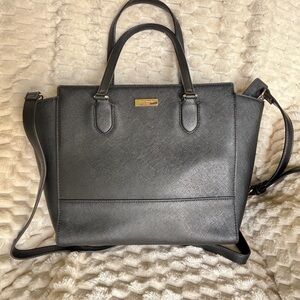 Kate Spade NY Black Saffiano Leather Tote Satchel Crossbody Gold Hardware
